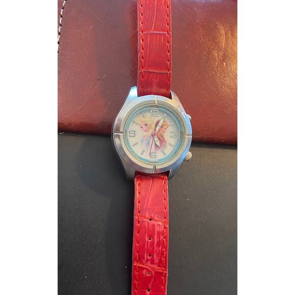 Girl's 35mm Silver Tone Disney Frozen Watch, FNFAQ028S, Stainless Case - Picture 1 of 3